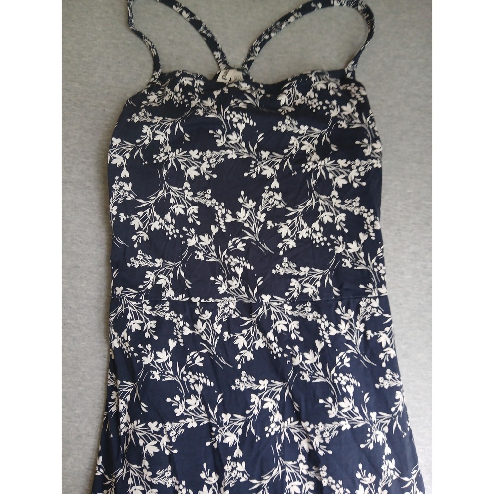 Pact Fit & Flare Navy and White Floral Spaghetti-Strap Midi Dress - Picture 3 of 14